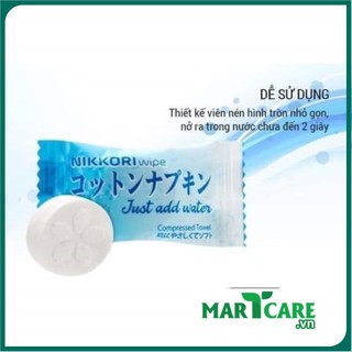 ☘️FREESHIP☘️ Nikkori - 01 Khăn Nén Dạng Viên Sản Xuất Theo Công nghệ Nhật Bản