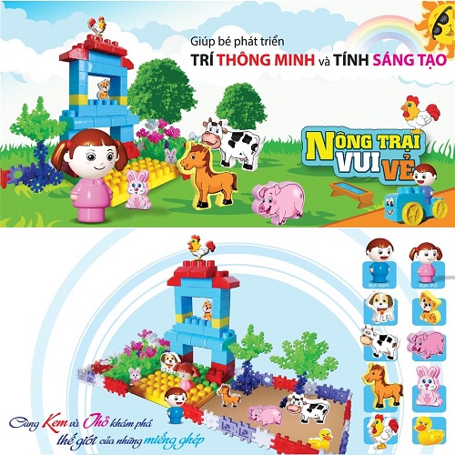 Đồ Chơi Xếp Hình Nông Trại Vui Vẻ Antona