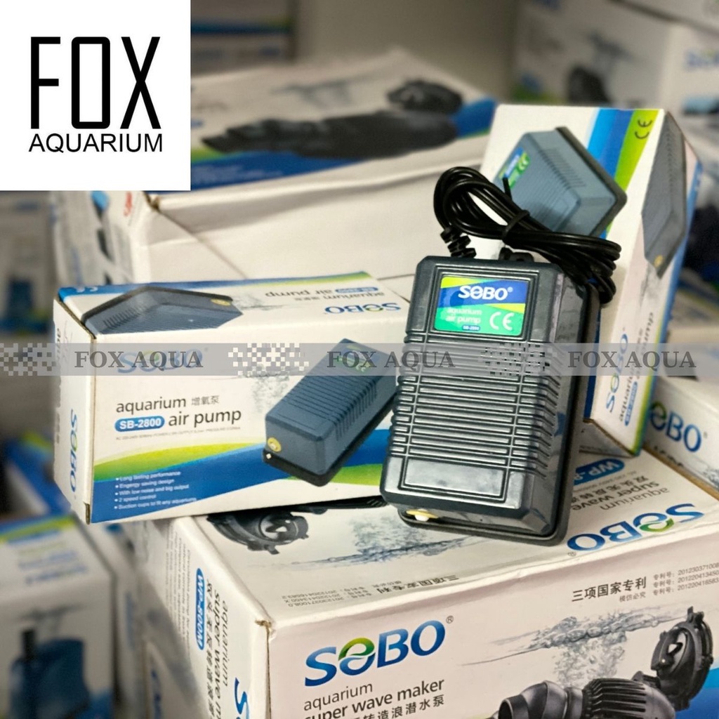 Máy sủi oxy - máy sục oxy bể cá, sủi oxy mini 1 vòi SB-2800 | SL-2800 2,5W tiết kiệm điện êm, bền có bán kèm phụ kiện