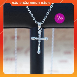 [Bạc 925] Dây chuyền bạc nữ + mặt dây chuyền Thánh Giá (2,3cmx1,3cm)