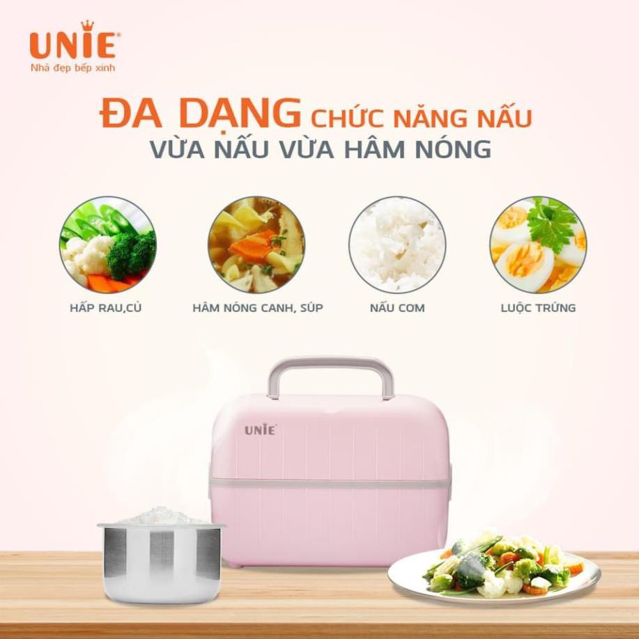 Hộp cơm cắm điện cao cấp Unie UV,1.5L công suất 300W nấu cơm nhanh chóng