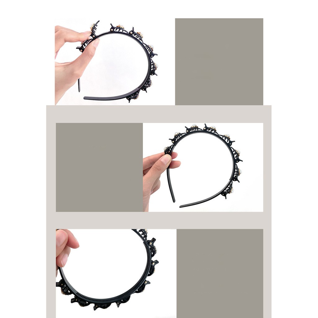 Bờm Tóc MALANO Băng Đô Cài Tóc Hàn Quốc Có Kẹp Phồng Mái Giữ Tóc Xinh Xắn Cho Nữ FAH-001242