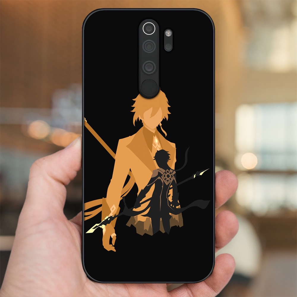 Ốp lưng Xiaomi Redmi Note 8 Pro viền đen in hình Zhongli Genshin Impact