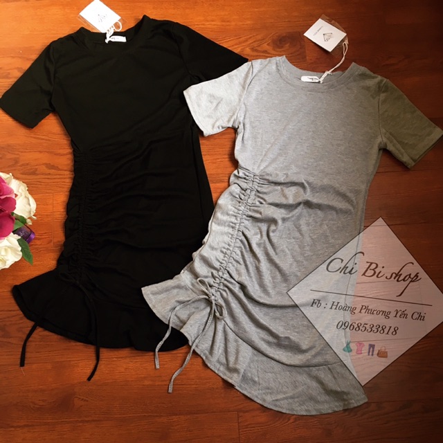 Váy thun đuôi cá dây rút hàng Quảng Châu loại 1