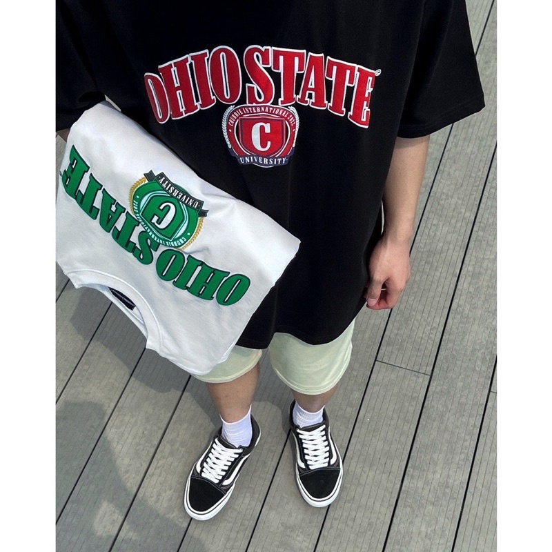 [ Giá Huỷ Diệt ] Áo thun cotton tay lỡ dáng rộng unisex - State C