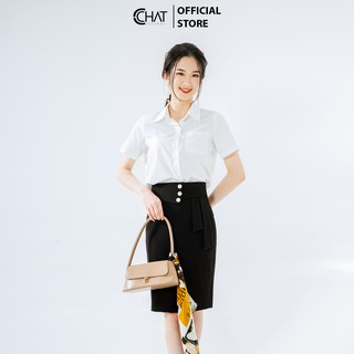 Chân váy ôm cạp cài 3 cúc cchat