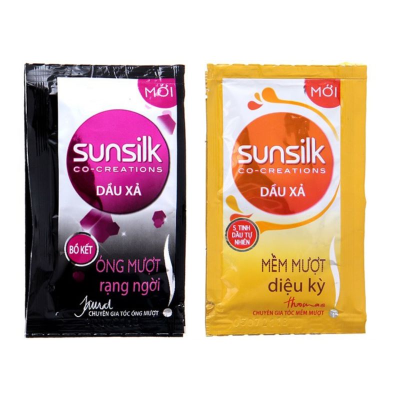 Combo 3 dây dầu xả Sunsilk 12 gói x 6g mềm mượt