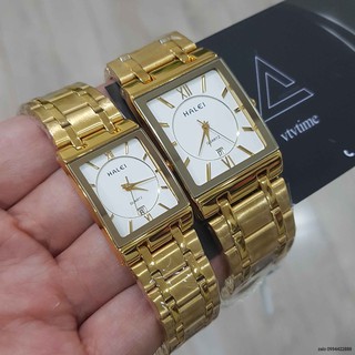 Đồng hồ cặp nam nữ Halei mặt vuông chính hãng chống nước