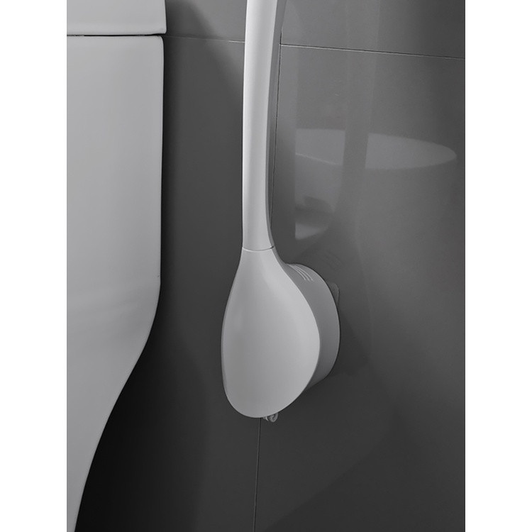 Bàn chải chà nhà vệ sinh/ bồn cầu bằng silicon không góc chết tiện dụng