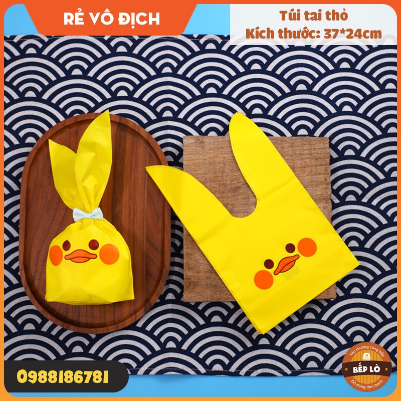 Túi Tai Thỏ Cỡ Đại Đựng Bánh Kẹo Xinh Xắn Dễ Thương Size 24*37cm - Set 10 túi