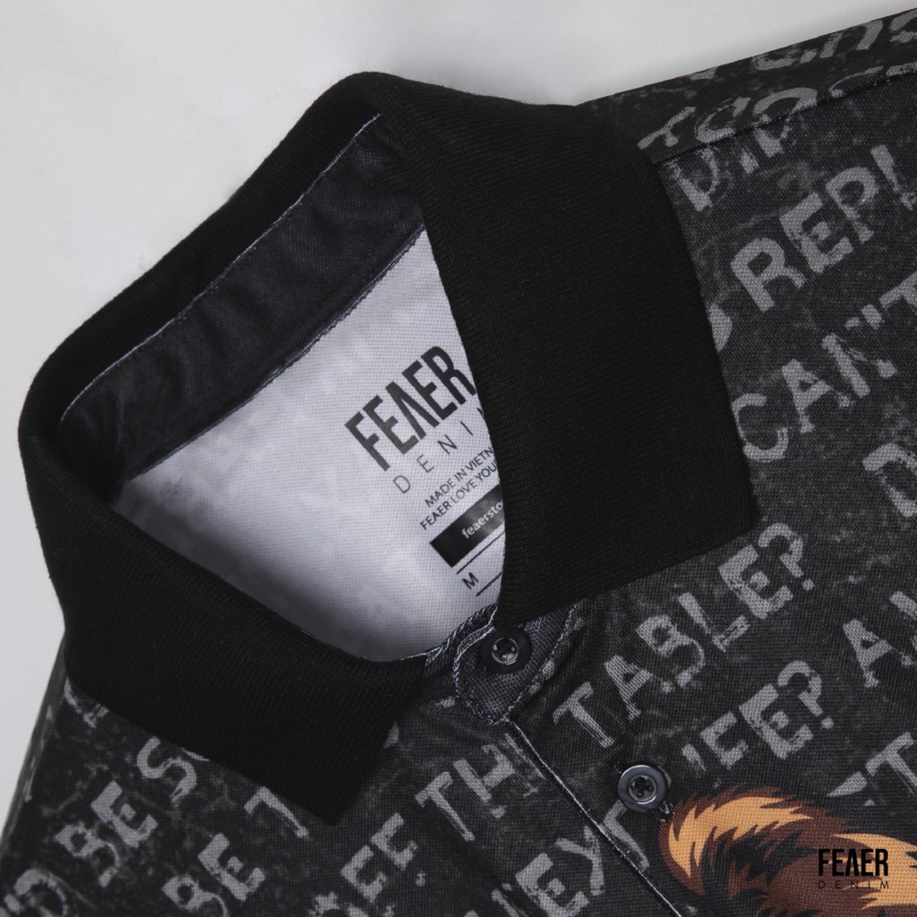 Áo polo nam FEAER DENIM chất thoáng khí và thấm hút vải polyeste BEAR DONT CRY