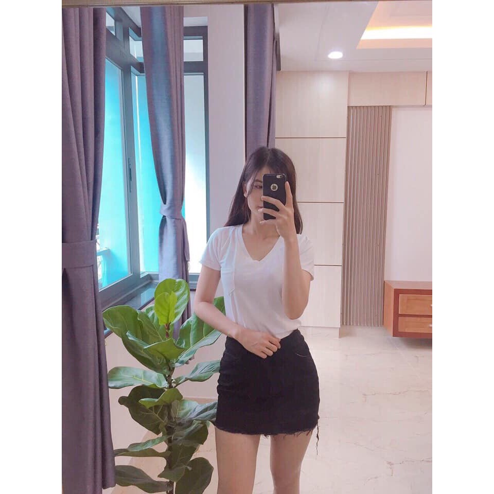 Chân Váy Trắng Body Có Quần Trong (ảnh thật)