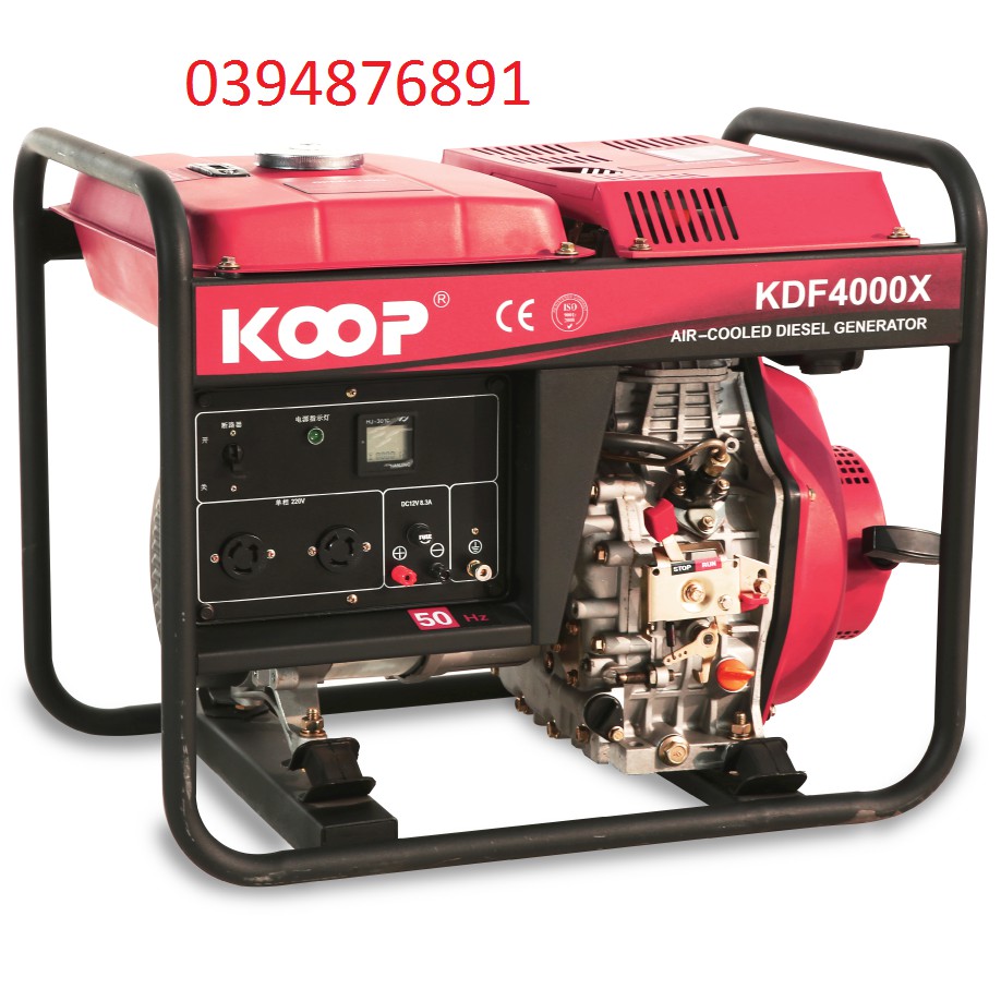 Máy Phát Điện Chạy Dầu 3kVA Koop KDF4000X