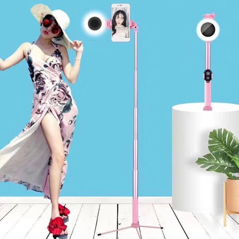 Vòng Đèn Hỗ Trợ Chụp Ảnh Selfie Có Giá Đỡ Cho Vlogging Video Make up USB