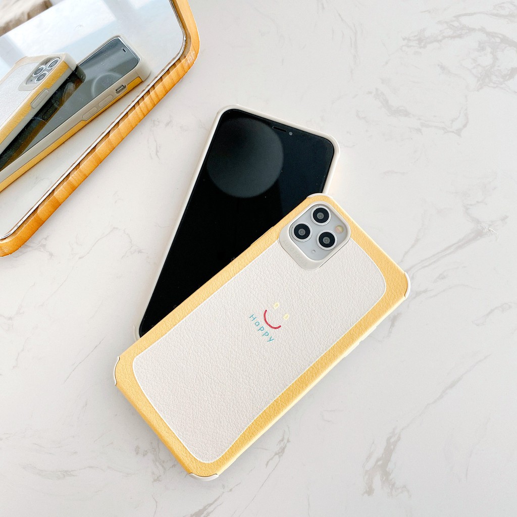 Ốp lưng iphone Happy da viền chống va đập 5/5s/6/6plus/6s/6splus/7/7plus/8/8plus/x/xr/xs/11/12/pro/max/plus/promax | BigBuy360 - bigbuy360.vn