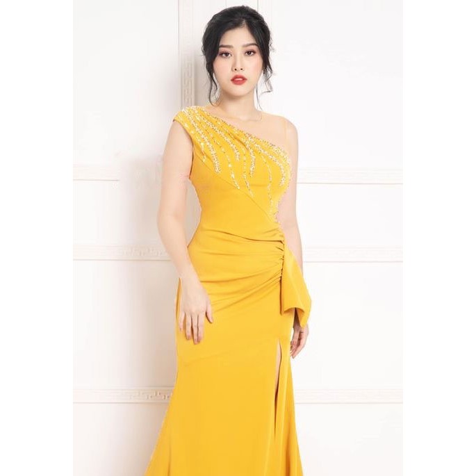 Đầm váy dạ hội dư tiệc xẻ tà cực sexy 2353 (có ảnh chụp thật)