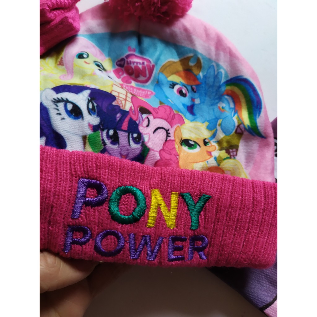 Set mũ len + găng tay Pony dư xịn cho bé gái 2-5 tuổi