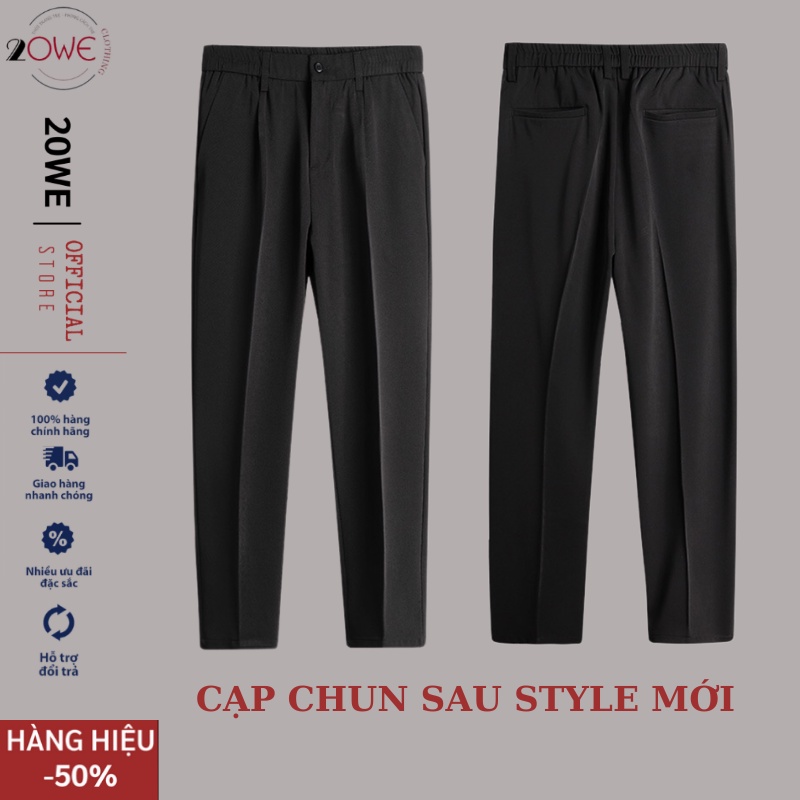 Quần Âu Nam Ống Rộng vải Hàn Cao Cấp, Quần Baggy công sở, chất liệu co giãn, phong cách Hàn Quốc