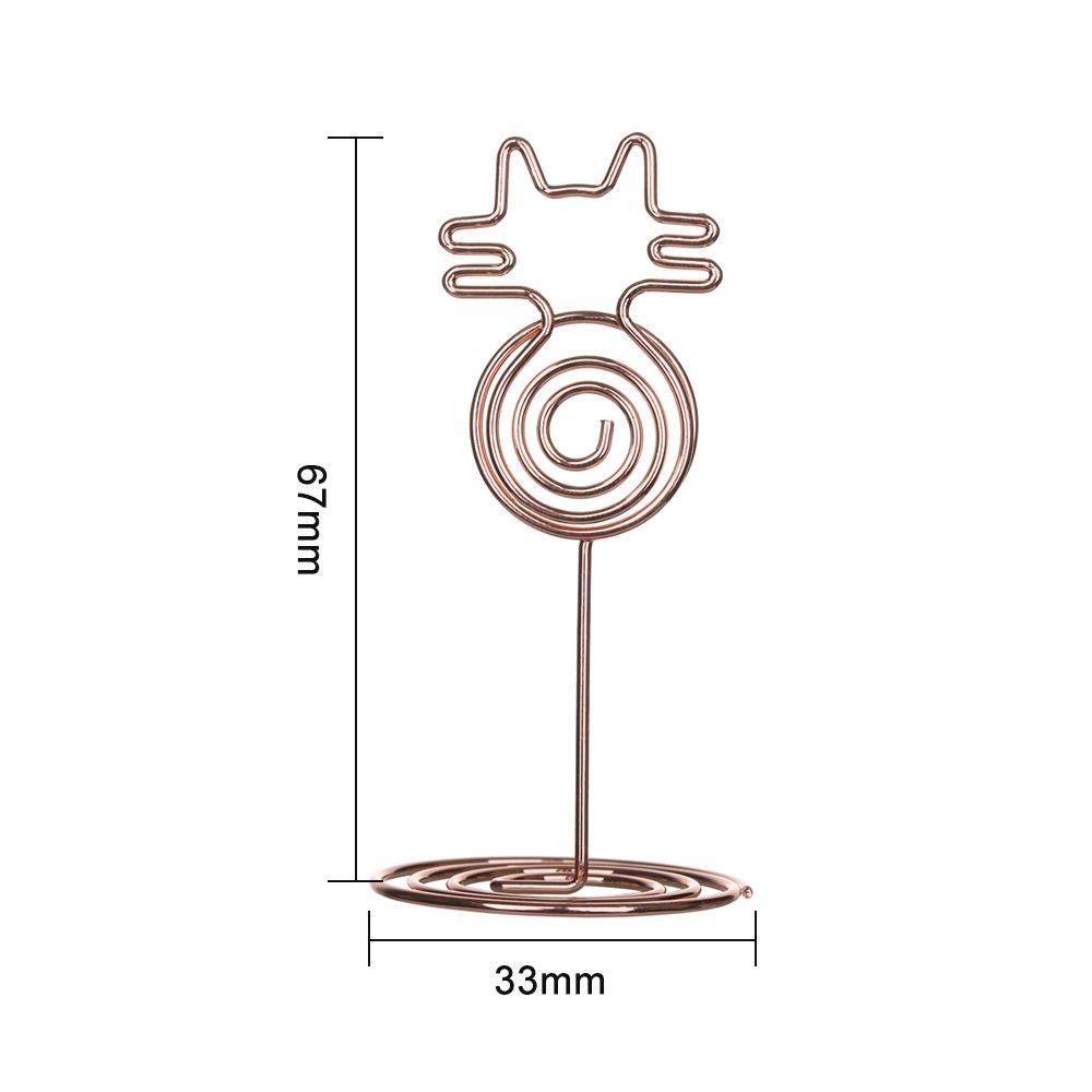 Set 1/ 5 kẹp giấy hình mèo bằng kim loại trang trí để bàn dễ thương