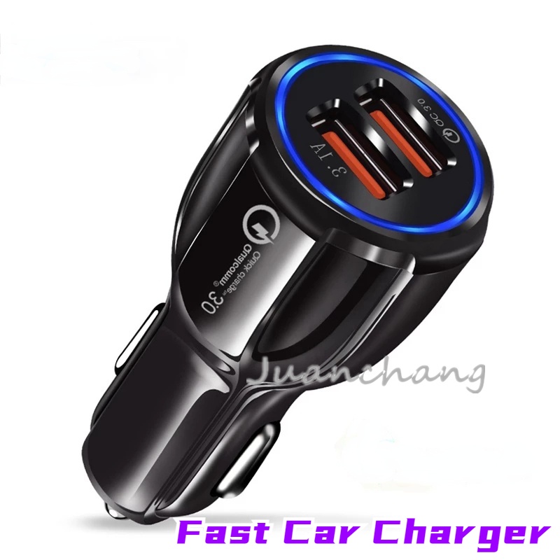 Tẩu Sạc Nhanh Mini 3.0 Hai Cổng Usb 3.0 Cho Các Thiết Bị Di Động Trên Xe Hơi