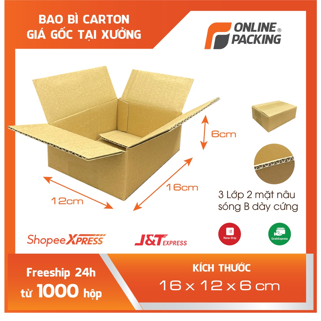 16x12x6 Combo 140 hộp carton