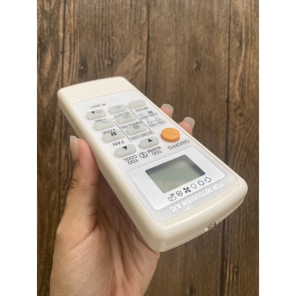 REMOTE MÁY LẠNH MITSUBISHI VIỀN TRẮNG NÚT CAM