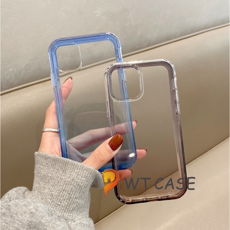 Ốp Điện Thoại Trong Suốt Dày Dặn Màu Gradient 2 Trong 1 Chống Rơi Vỡ Cho Xiaomi Redmi Note 11 10 9T 9s 9pro X3