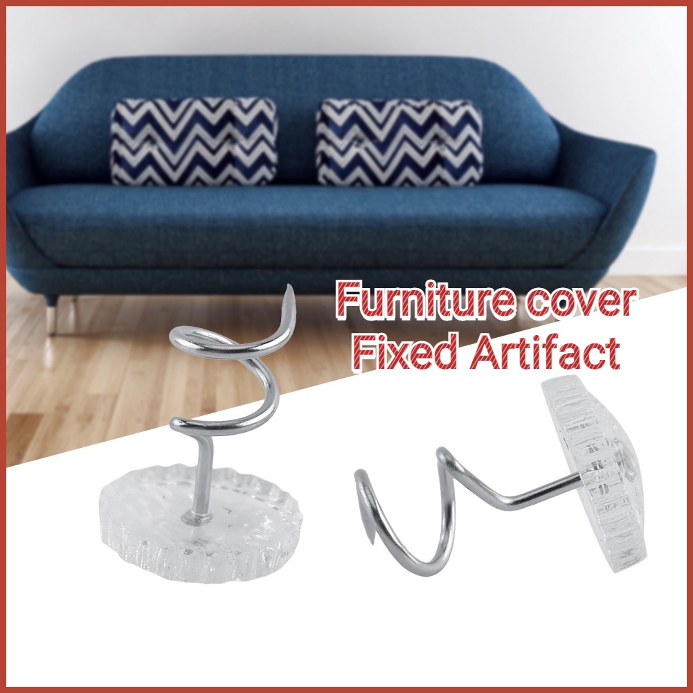 Set 30 Ghim Xoắn Trong Suốt Cố Định Tấm Trải Giường/Sofa Chống Trượt Chất Lượng Cao Có Thể Tái Sử Dụng