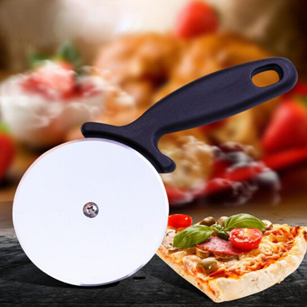 Dụng cụ cắt bánh pizza hình tròn bằng thép không gỉ tiện dụng cho nhà bếp