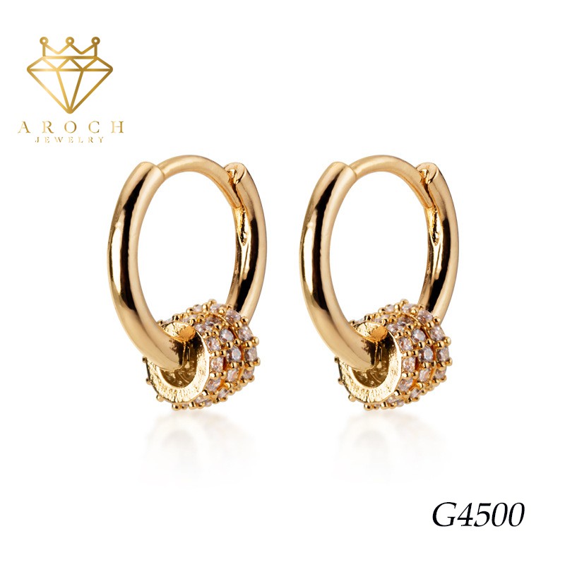 Khuyên tai bạc Ý s925 vòng tròn nhỏ G4500 - AROCH Jewelry