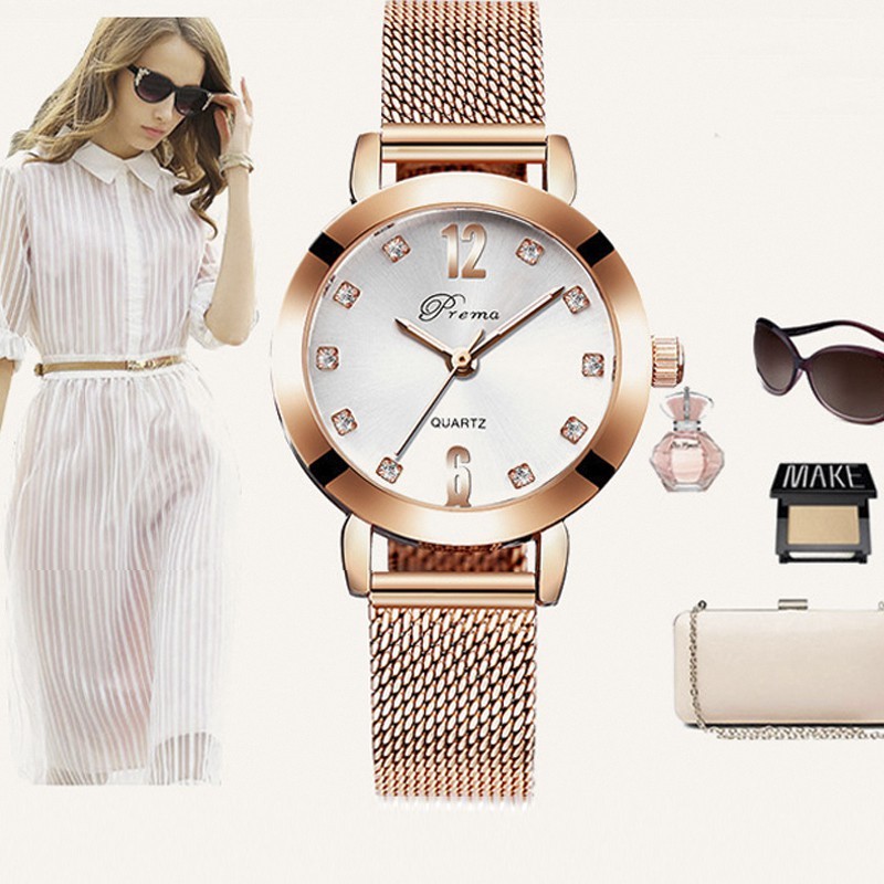 Đồng Hồ Nữ Prema J1098S Japan Mặt số đính đá cao cấp + Tặng kèm Hộp & Pin | BigBuy360 - bigbuy360.vn