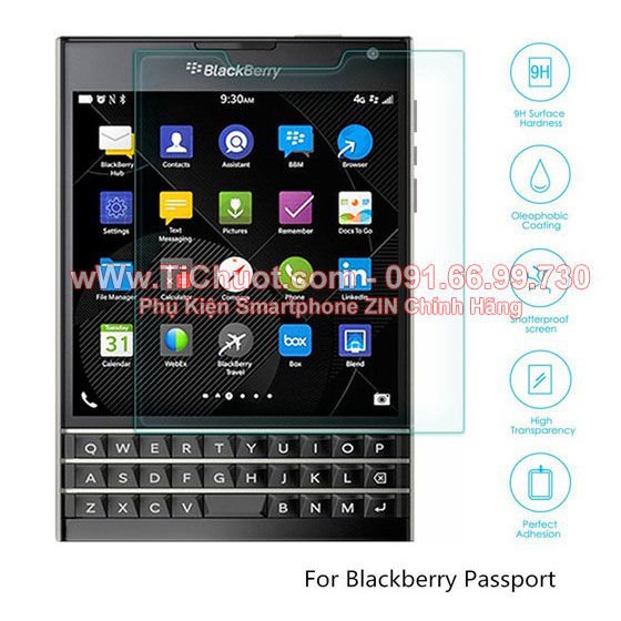 [Ảnh Thật] Kính Cường Lực BlackBerry Passport Q30 - Không FULL, 9H-0.26mm có mài cạnh 2.5D