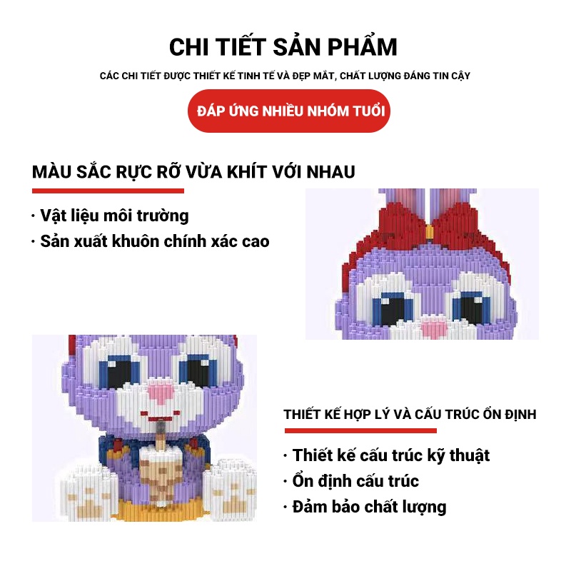 Bộ Đồ Chơi Lắp Ráp Lego Hình Gấu Nhiều Màu Sắc Cho Bé
