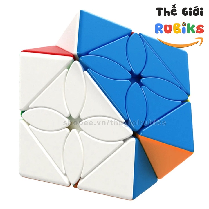 Set 4 Rubik Biến Thể MoYu Meilong Four Leaf Clover + Double Skew + Polaris + Maple Leaves Skew Cube