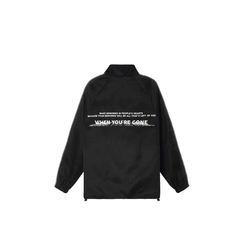 Áo Khoác Jacket Memories Form Thoải mái Unisex Chất Liệu Polyester Vải Dù Màu Đen