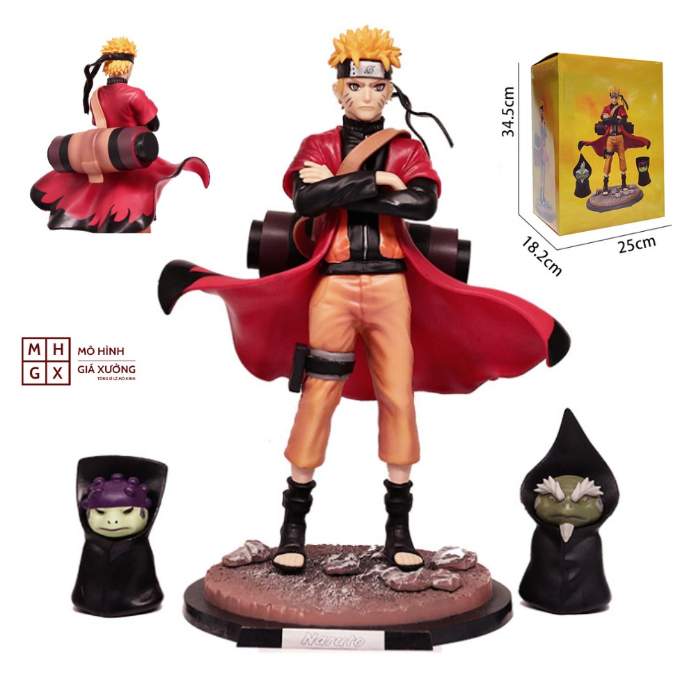 Mô hình Naruto hiền nhân cao 30cm tỉ lệ 1/6  hàng siêu to siêu chất lượng hokage làng lá jinchuriki cửu vĩ figure naruto