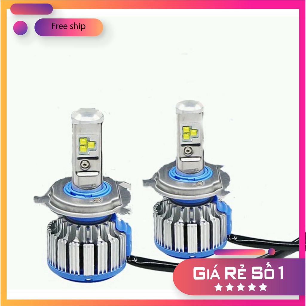 Đèn Pha LED Turbo T1 35w Chân H4 Lắp Xe Máy Siêu Sáng