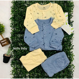 Bộ dài tay cài giữa họa tiết Rùa Bu Baby