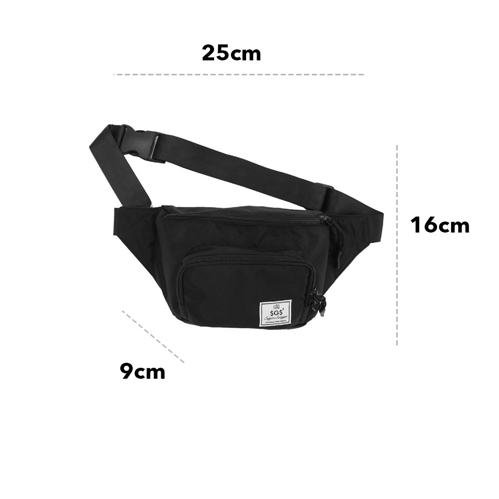 Túi Đeo Chéo, Túi Bao Tử SAIGON SWAGGER® SGS Belt Bumbag-Nhiều Ngăn, Chống Thấm