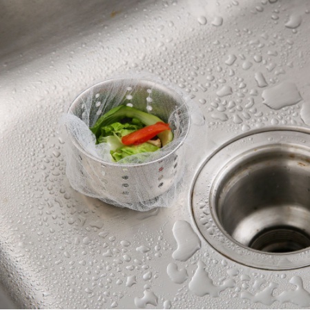 Combo 100 túi lọc rác chống tắc nghẽn bồn rửa bát