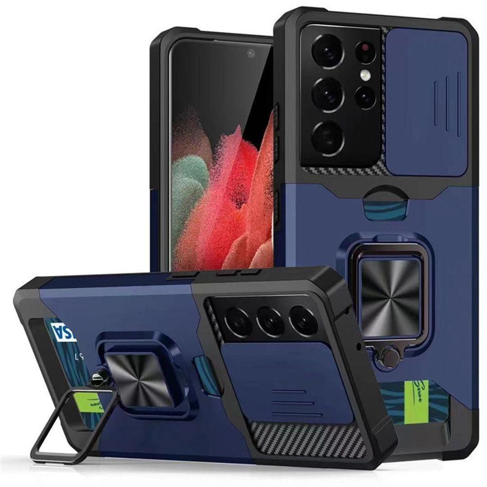 BTLIMER Ốp Điện Thoại Kiểu Giáp Kèm Giá Đỡ Nhẫn Chống Rơi Sang Trọng Cho Samsung Galaxy S22