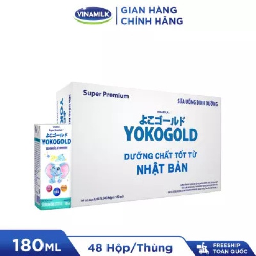 THÙNG 48 HỘP SỮA BỘT PHA SẴN YOKO 180ML