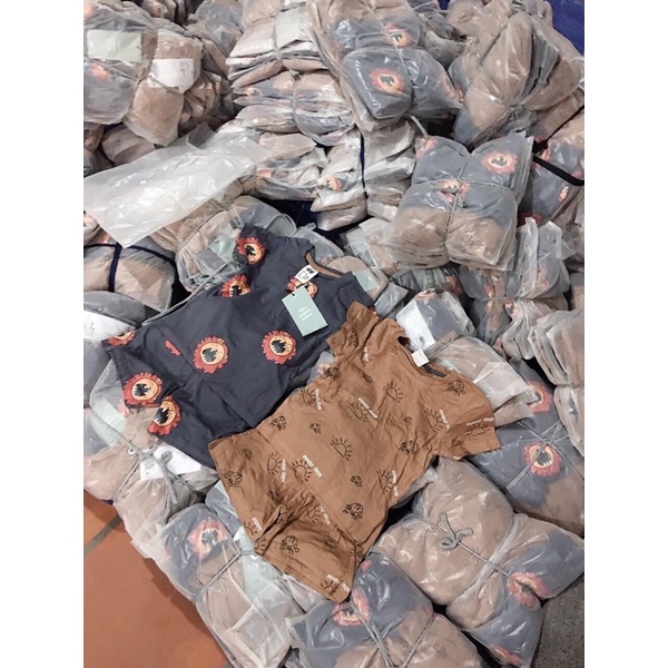 Set 2 bộ HM bé trai chất cotton 4c