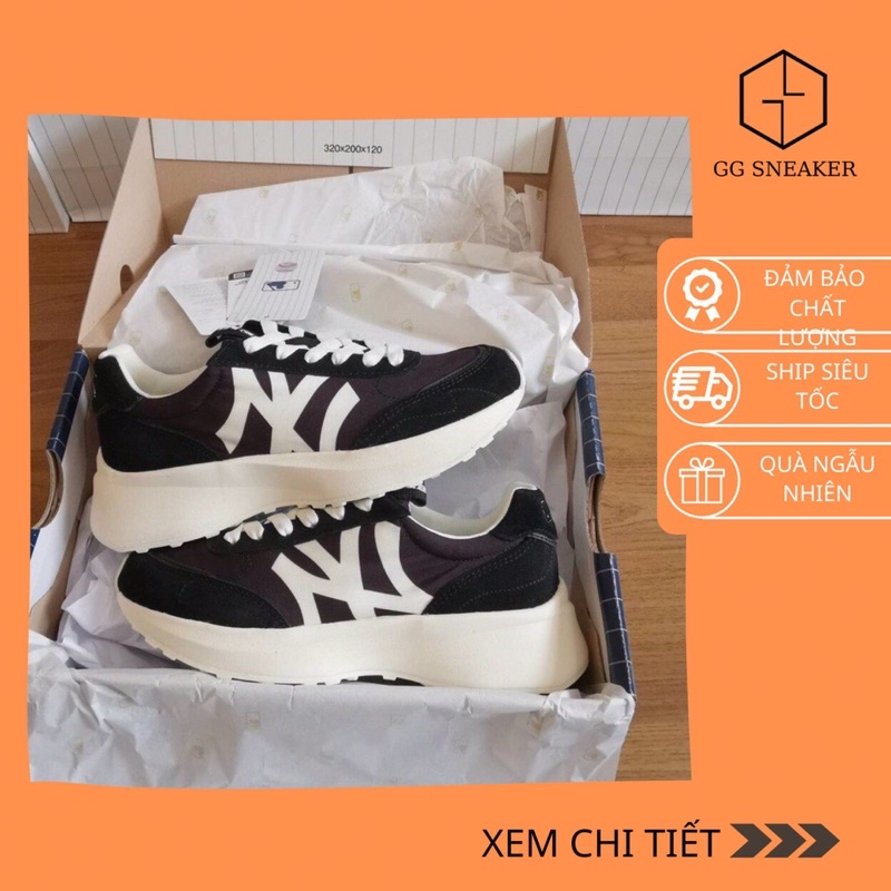 [GG STORE]Giày Sneaker MLB Jogger NY đen Nam Nữ