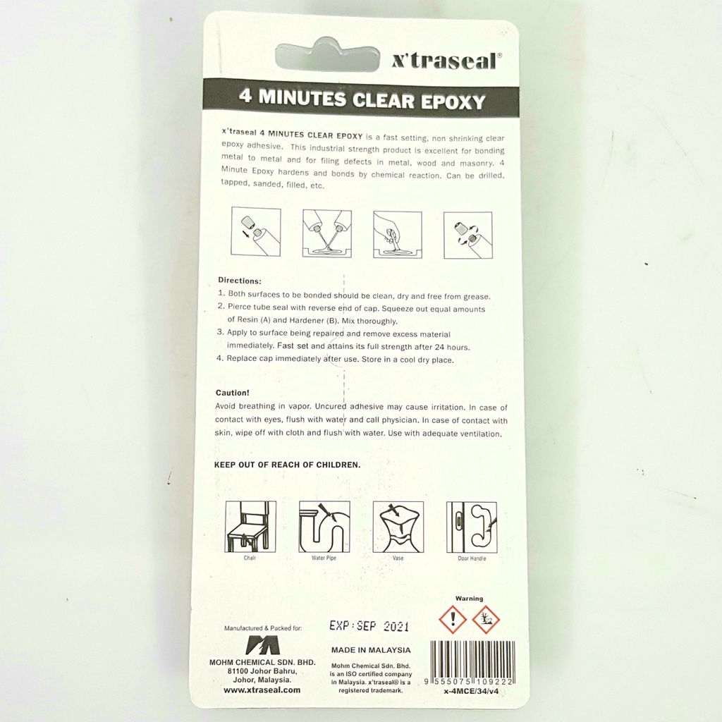 Keo dán đa năng hai thành phần x’traseal Epoxy A.B