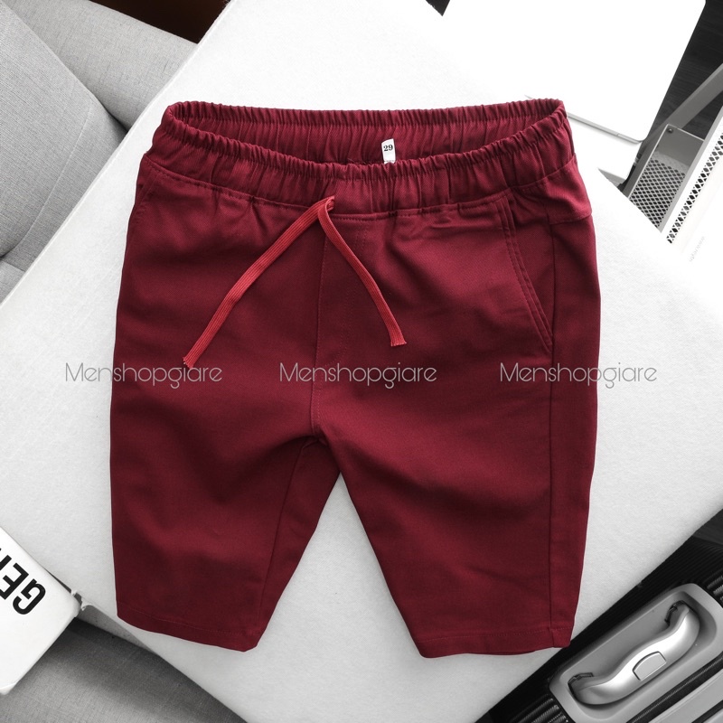 Quần Short QUẦN LƯNG THUN Nam Kaki Co Giãn Form Dáng Thể Thao