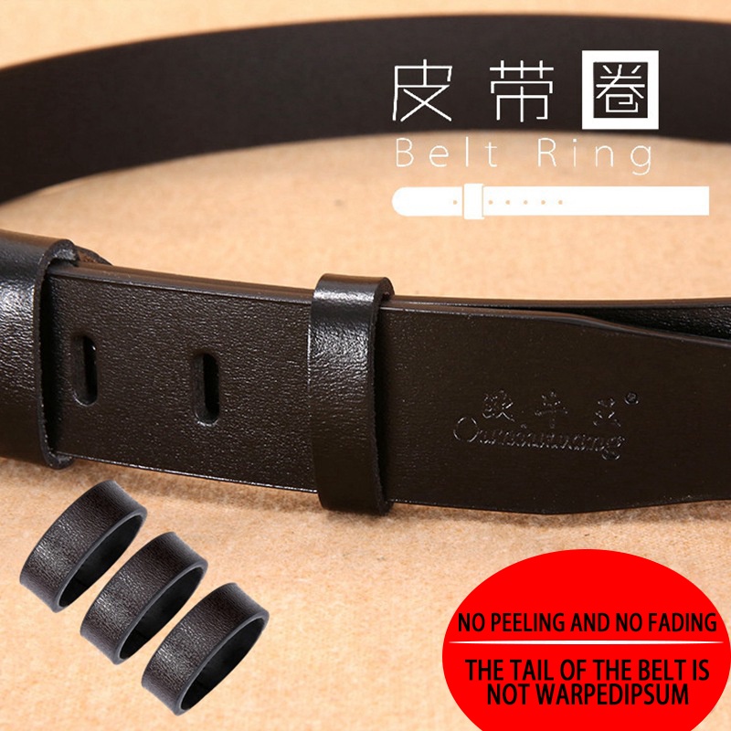 Vòng Khóa Cố Định Thắt Lưng Bằng Da Thật 2.8-4.0cm