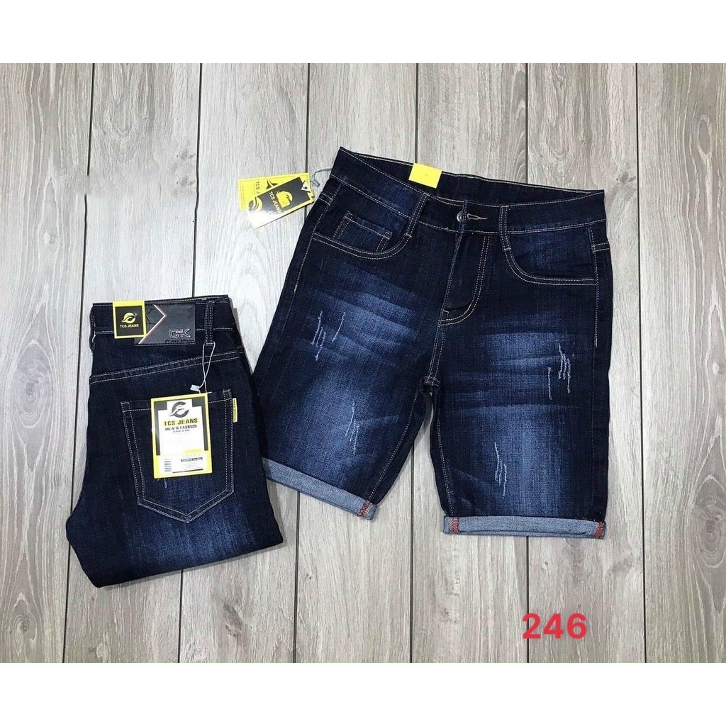 QUẦN SHORT JEAN NAM QUẦN ĐÙI JEAN CO GIÃN RÁCH XƯỚC MẠNH MẼ CÁ TÍNH MÃ