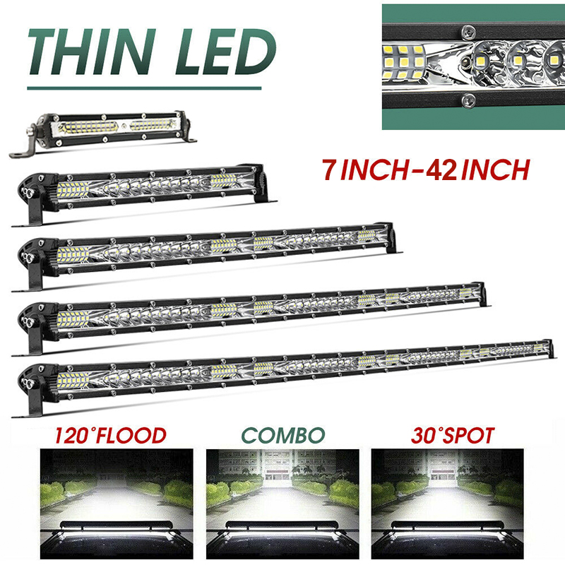 Đèn Led Xe Tải Dáng Siêu Mỏng 12V 24V 7-32 Inch