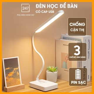 Đèn để bàn học, bàn làm việc, đèn đọc sách chống cận thị, cảm ứng tích điện, 3 chế độ màu ánh sáng